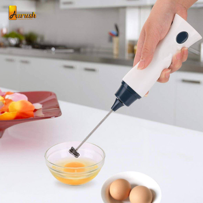 Handheld Electric Coffee Mixer Frother Automatic Milk Beverage Foamer Cream Whisk Cooking Stirrer Egg Beater With Cover