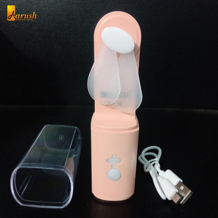 Mini USB Rechargeable Powerful Fan Foldable wing with Torch and Flashlight