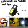 COB Rechargeable Keychain Light- Mini LED Flashlight