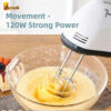 Scarlett England Super Hand Mixer Electric Egg Beater and Mixer for Cake Cream - White