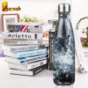 Premium Stainless Steel Water Bottle 500ml- Black Galaxy