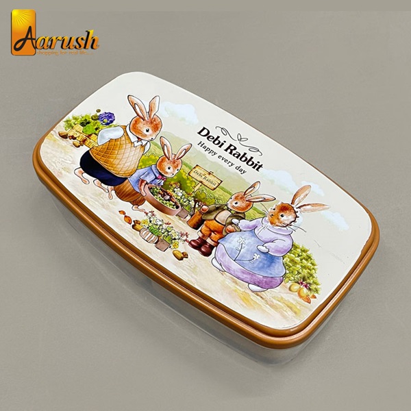 Debi Rabbit Double Part Food Container Lunch Box