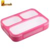 GETKO WITH DEVICE Leakproof 3 & 4 Compartment Plastic Lunch Box with Removable Divided Container for all, Office Lunch Box with Spoon