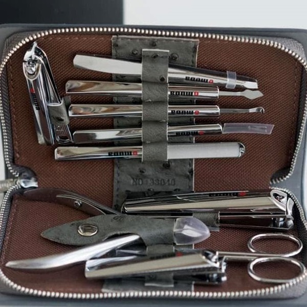 10 pieces Professional Nail Clippers Pedicure Kit Nail Tools with Luxurious Travel Case