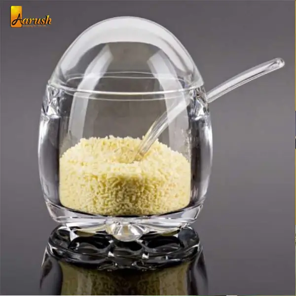 Acrylic Body Salt Jar With Spoon
