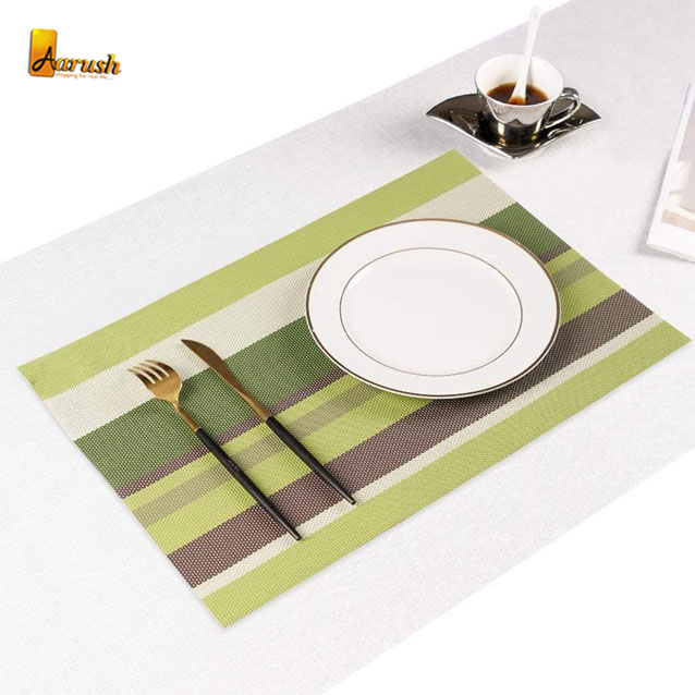 Colorful Striped Insulated Placemat Table mat, Kitchen Dining Table Pad