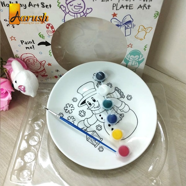 DIY Paint Your Own Art Plate Kit For Kids