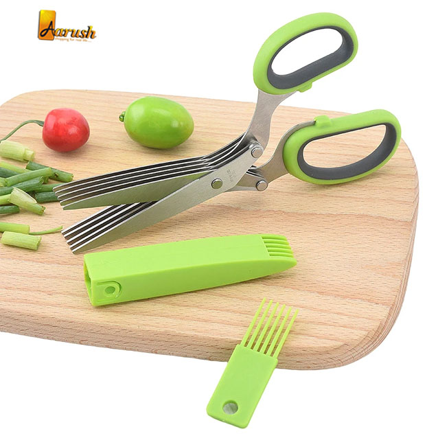 Vegetable Cutting Scissor For Smart Kitchen Multi-Layer Kitchen Herbs Scissor