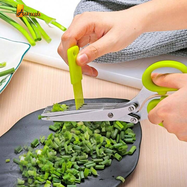 Vegetable Cutting Scissor For Smart Kitchen Multi-Layer Kitchen Herbs Scissor