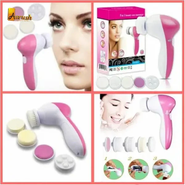 5 in 1 Multi-Function Beauty Care Facial Massager Skin Cleansing Brush