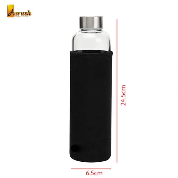 500 ml Portable Glass Water Juice Bottle with Tea Infuser Protective Carry Bag Drinking Filter in Home Outdoor Travelling