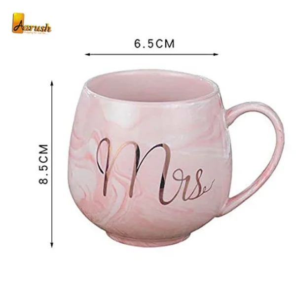 Mr & Mrs Ceramic Coffee Mug for Couples, Ceramic Mug Perfect Wedding Gift Mug Set