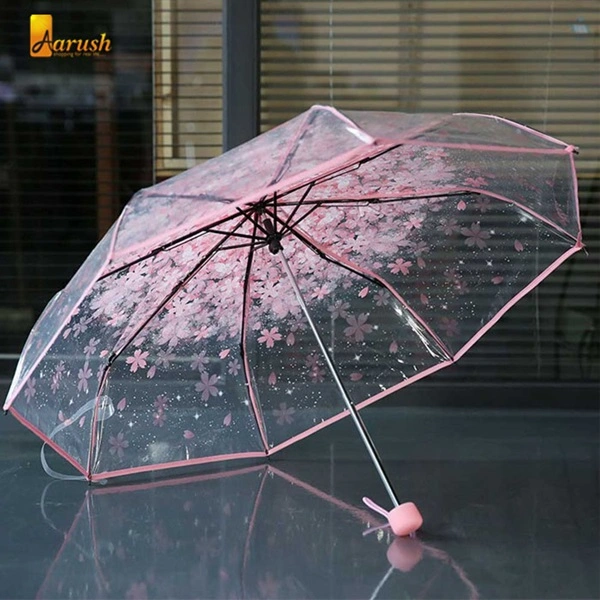 transparent clear umbrella 3 folding