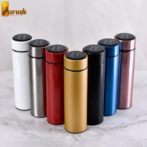 LED Indicator Display Hot & Cool Double Wall Temperature Water Bottle Flask 500 ML