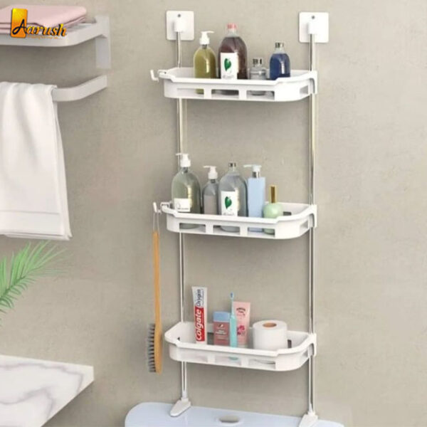 3 Tier Kitchen & Bathroom Wall Hanging Storage Rack BD