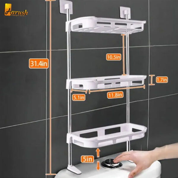 3 Tier Kitchen & Bathroom Wall Hanging Storage Rack BD