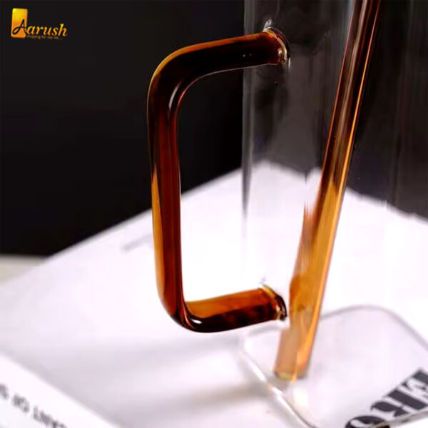 Glass Square Mug With Lids And Straws